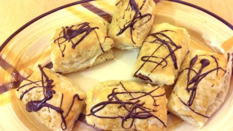 Almond Paste Filled Crescents with Puff Pastry